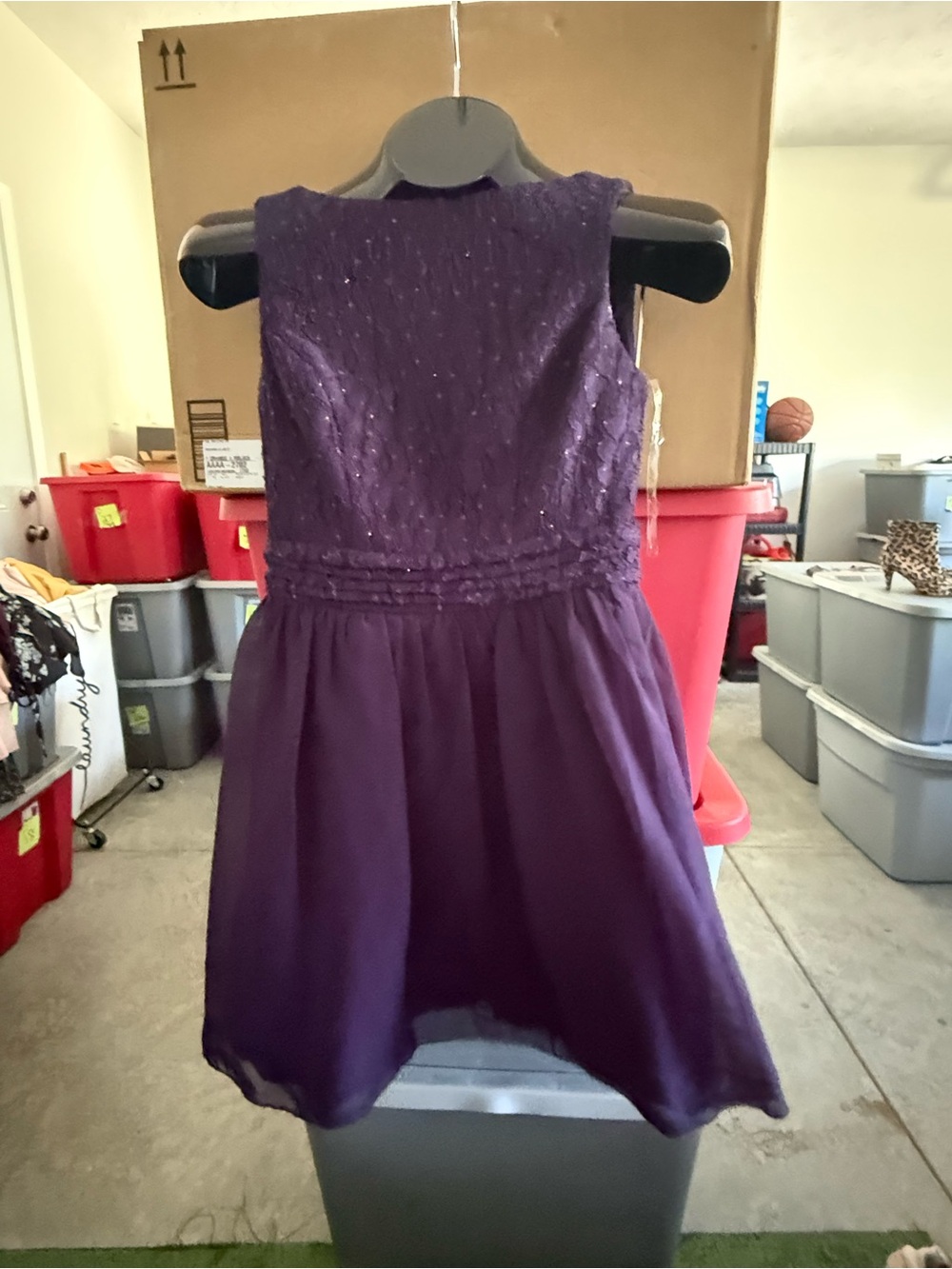 Purple Sleeveless Party Dress mp51